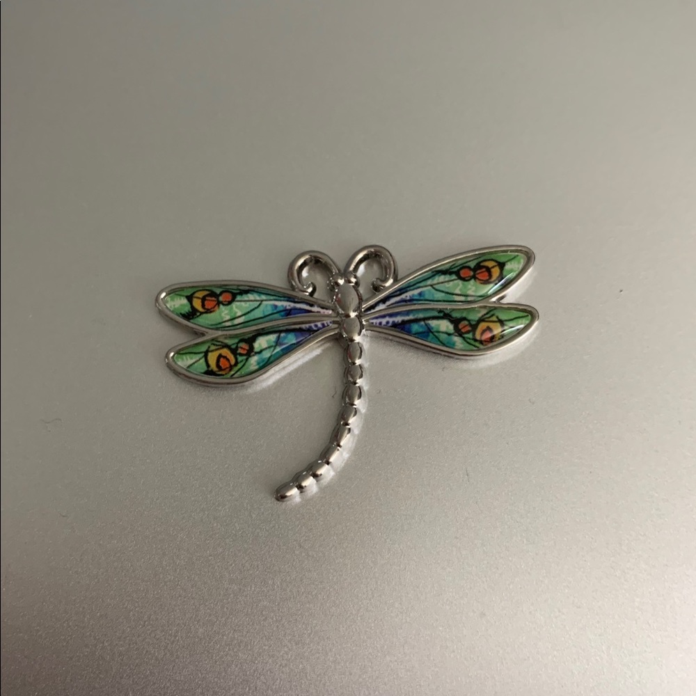 Metal dragonfly charm